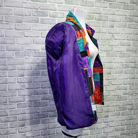 Vintage Multicolor Abstract Blazer - Picture 7 of 10